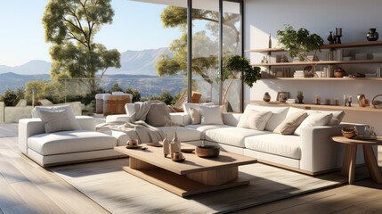 Contemporary living room interior