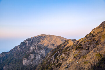 Wugong Mountain, Pingxiang City, Jiangxi Province - sea of clouds and mountain scenery at sunset