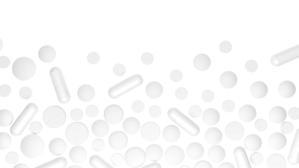 Pills. Isolated. 3d illustration.