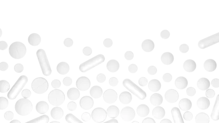 Wandcirkels aluminium Pills. Isolated. 3d illustration. © MP