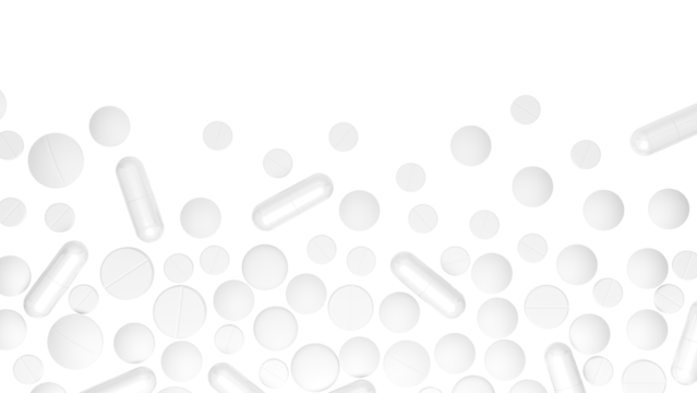 Pills. Isolated. 3d illustration.