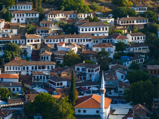 Sirince (Şirince) Village Drone Photo, Sirince Selcuk, Izmir Turkey (Turkiye)