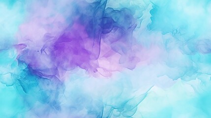 Fototapeta na wymiar Abstract Soft Seamless Watercolor Background in Blue, Cyan, Purple 