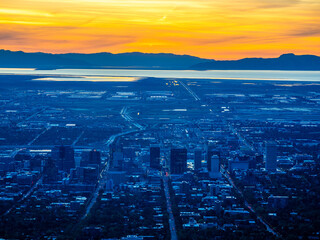 Sunset over Salt Lake Valley