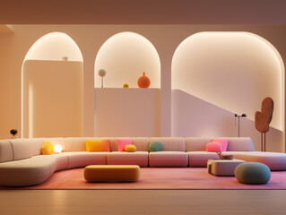 colorful lights in indoor spaces