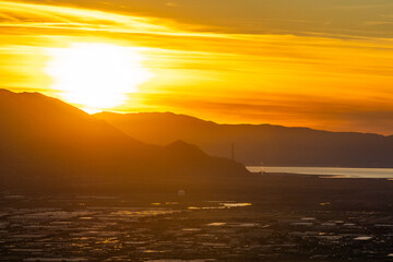 Sunset over Salt Lake Valley