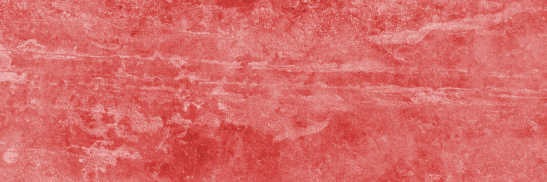 red background texture for Christmas or Valentine’s Day. Old distressed vintage grunge texture, stone or rock texture, metal rust textured illustration. White faded lines of grunge on pink and red.