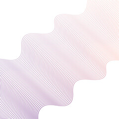 Abstract background with lines. Vector background with waves. Background for music album, poster, card, advertisement. White and pink
