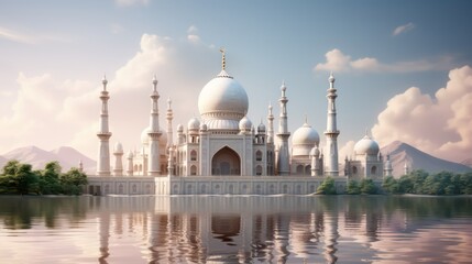 Obraz premium Eid mubarak blog banner with greeting