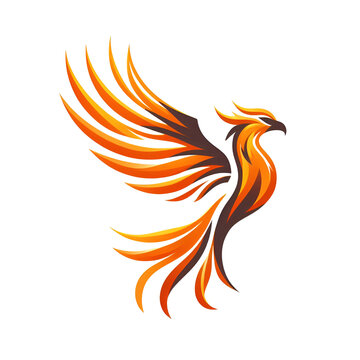 Phoenix logo isolated on transparent background, cut out 