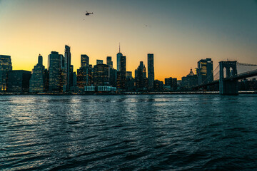 Obraz premium sunset over Manhattan 