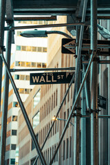 Naklejka premium Wall Street sign 