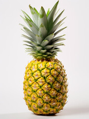 Fototapeta premium Pineapple Studio Shot Isolated on Clear Background, Food Photography, Generative AI