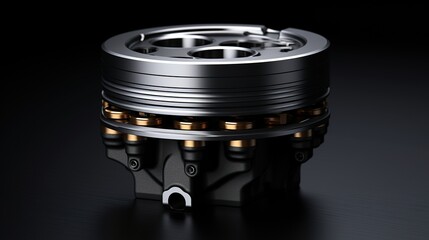 Close-up spare car of new piston for a gasoline engine. AI generated image
