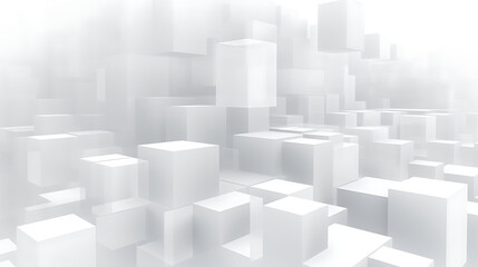 grayscale, white on white, white visuals, white background, faded squares, digital vibe, cubes, cubism, linear, level, straight, perspective, all white background, depth, uniform, order, rendered