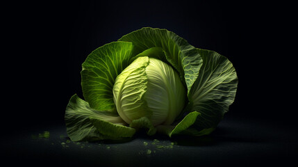 Chou, légume et crudité. Nourriture, cuisine, plat. Pour conception et création graphique.
