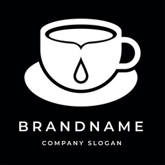 coffee cup logo, minimal coffee cup illustration, company logo, tea cup logo, coffee shop logo design
