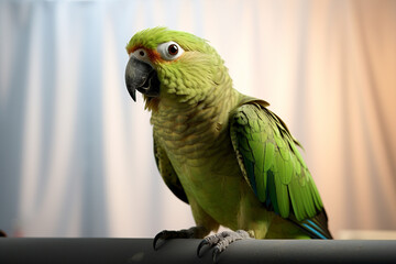 Papagaio verde em casa - Pet papel de parede