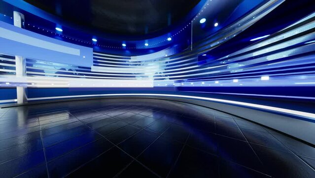 Background for TV news broadcast. Virtual studio background