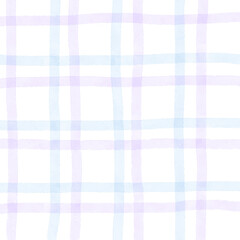 Blue Purple Plaid Hand Drawn Background
