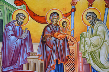 The Presentation of Jesus in the Temple. The Žitomislić Monastery, Bosnia and Herzegovina. 08 Apr...