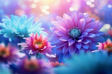 Floral spring-inspired images and backgrounds with vibrant colors. Generative AI