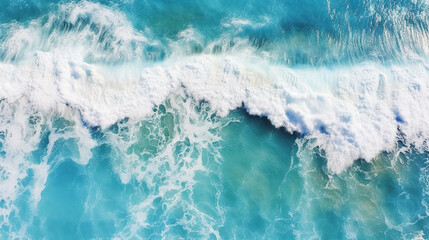 crashing vibrant blue ocean water waves background
