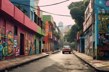 Fast-motion clip of urban activities in Mexico. Generative AI