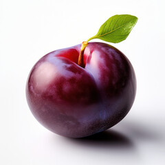 Obraz premium Plum Studio Shot Isolated on Clear Background, Food Photography, Generative AI
