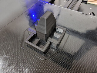 3D printed mechanical model close up