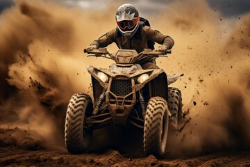 Quad bike, transport concept. Background with selective focus and copy space