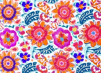 Fototapeta na wymiar Fabric textile vintage, pattern floral batik, decorative background batik, batik flower, fabric, textile, vintage, pattern, floral, batik, decorative