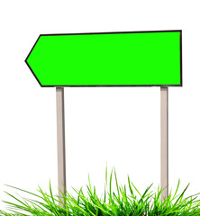 Empty green space sign with copy space for text