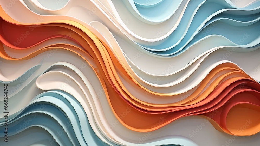 Wall mural craft a mind-bending 3d abstract wall installation, where colors seem to flow seamlessly on a clean 