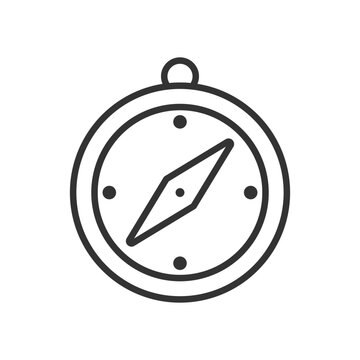 travel compass outline icon