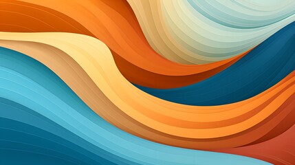 Abstract Background: Colorful Wave Pattern