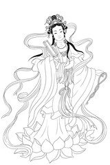 Avalokitesvara Bodhisattva (Sketch illustrations)