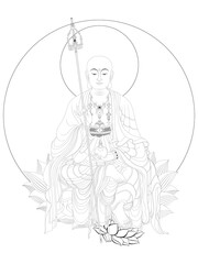 Bodhisattva King Ksitigarbha of the Great Vow (Earth Store Bodhisattva)