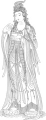 Avalokitesvara Bodhisattva (Sketch illustrations)