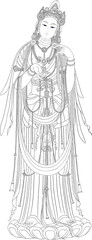 Avalokitesvara Bodhisattva (Sketch illustrations)