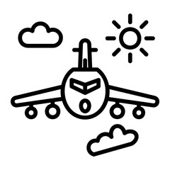 landing airplane icon