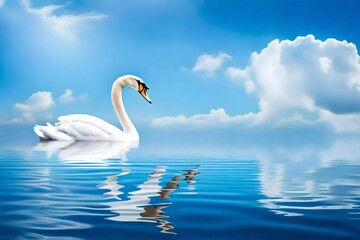 Fototapeta premium swans on the lake