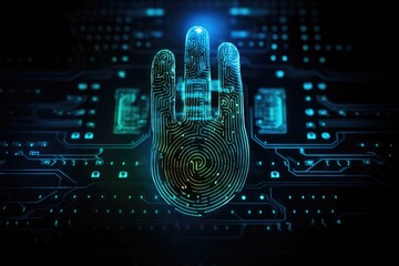 Biometric identification fingerprint scanning . The system of fingerprint scanning - biometric security devices