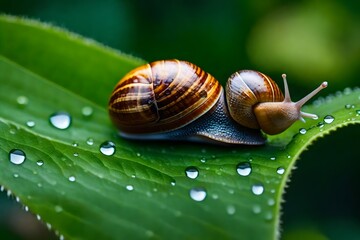 snail on a leaf