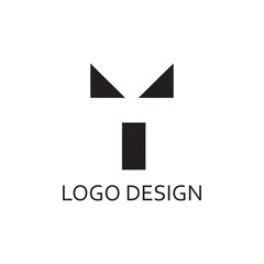 simple black letter y for logo design company