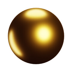 golden ball isolated on white