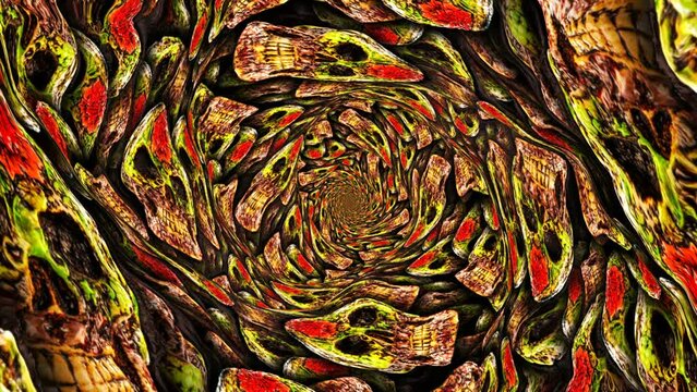 Mexican Day of the Dead Skulls Tunnel Animation, Background, Loop
