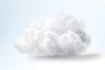 Clouds of Serenity, White Cloud on Isolated White Background