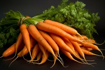 group of carrots. Generative AI