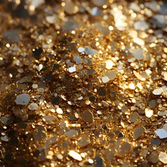 Golden Glitter Texture Shimmering Luxury Wallpaper